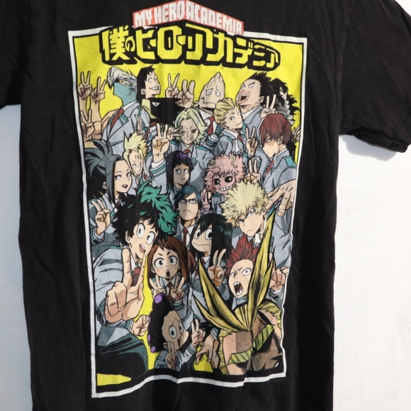Funimation My Hero Academia Adult T Shirt Size  Black Short Sleeve - Picture 5 of 9